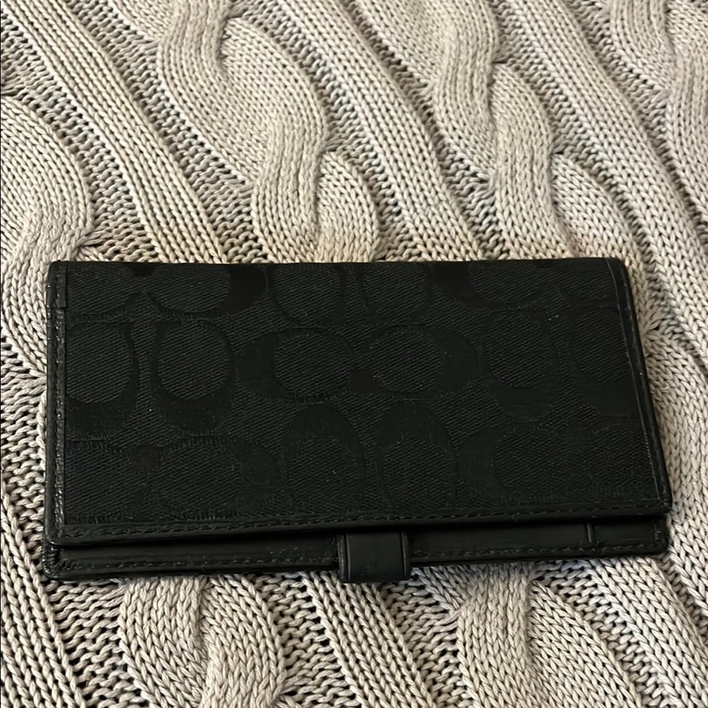 Coach Black Embossed Wallet